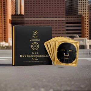 Luxury Skincare Black Truffle Hyaluronic Acid Mask - 12 Pack